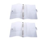 FONDOTIN 2 pièces Protège Bloc Notes Transparent PVC avec Bouton Pression Classeur Souple Étanche et Poussière Lot de Couvertures pour Cahiers et