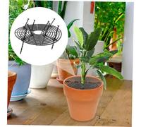 FONDOTIN 2 pièces Protège Sol Pot de Fleurs Couvercles Grilles Décoratives Animaux et Garçon Fille Protection Terreau pour Plantes Jardin Filet Couverture Découpable Noir