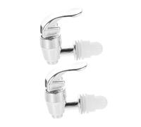 FONDOTIN 2 pièces Robinet de Rechange pour Distributeur de Boisson Robinet Poussoir Argenté Anti-bouchage Compatible Jarres Vin Bière Thé pour Maison Restaurant Bar Lot