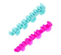 FONDOTIN 2 pièces Support Pinceaux Maquillage Silicone Souple avec Ventouse Antidérapante pour Séchage à Air et Rangement Salle de Bain Organisateur Multifonction pour Accessoires