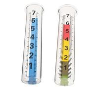 FONDOTIN 2 Pièces Tube de Pluviomètre Verre Borosilicate Mesure Précise de Pluie pour Jardin Extérieur Résistant Aux Températures Extrêmes Remplacement Fiable pour Pluviomètres
