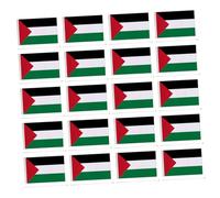 FONDOTIN 20 pièces Drapeaux à Main Palestine avec Bâton Plastique Petits Drapeaux Agitant pour Événements Sportifs et Décorations