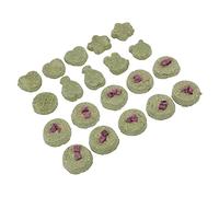 FONDOTIN 20 Pièces Gâteau d'herbe molaire pour Animaux de Compagnie Rabbit Toys Biscuits pour rongeurs Biscuits pour Chinchillas collations de Lapin Biscuit pour Lapin Gazon Green