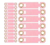 FONDOTIN 20 Pièces Lot de 20 Anneaux de Jambe Anti-Fugue pour Perroquets, Bagues D’Identification pour Pattes D’Oiseaux, Taille 8, Couleur Rose, pour Dressage et Suivi des Oiseaux en