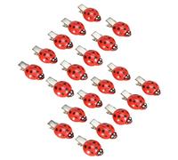 FONDOTIN 20 Pièces Lot de 20 Pinces à Cheveux Mignonnes en Plastique Rouge Imitation à Sept Points, Petites Barrettes Décoratives pour Filles, Accessoires Scolaires Amusants et Festifs,