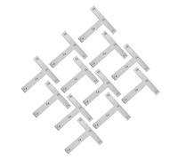 FONDOTIN 20 pièces Lot de Plaques de Jonction Acier Inoxydable Forme T Supports Angle Plats Robustes pour Fixation et Réparation de Meubles Bois
