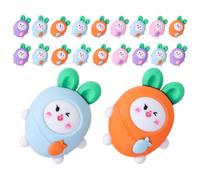 FONDOTIN 20 pièces Mini Gommes Carotte Rigolotes pour Garçon Fille Gomme Douce et Portable Effaceur Papier sans Déchirure Lot de Multicolores pour École et Fêtes
