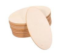 FONDOTIN 20 Pièces Oval Wood Cutouts For Crafts Unfinished Natural Wooden Pieces For DIY Art Educational Painting And Creative Classroom Projects