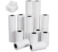 FONDOTIN 20 rouleaux Bobines de Papier Thermique pour Caisse Enregistreuse Rouleaux Imprimante Thermique pour Compatible Plupart Papier Lisse et