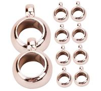 FONDOTIN 200 pièces Perles Intercalaires Tube avec Anneau DIY Bijoux Bracelet Accessoires Ccb Rose Doré