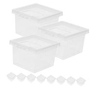 FONDOTIN 20pièces Boîte Observation Insectes Récipient Transparent pour Élevage De Spiders Et Insectes Enclos Compact pour Reptiles Et Petits Animaux