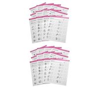 FONDOTIN 24 feuilles Entraînement Manucure Blanc par Set pour Pratique Nail Art Débutants et Affichage Créations Ongulaires