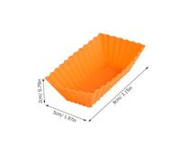 FONDOTIN 24 pièces Moules Rectangulaires Silicone Réutilisables pour Muffins et Gâteaux Antiadhésif Caissettes Pâtisserie pour Usage Domestique Couleurs Aléatoires Couleur Aléatoire