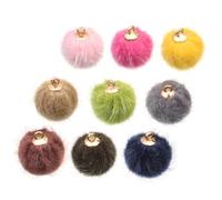 FONDOTIN 24 Pièces Pendentifs Pompons pour Boucles Doreilles DIY Accessoires Bijoux Décoratifs Gris
