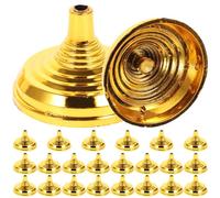 FONDOTIN 24 Pièces Support de Mât Drapeau Mural Doré Support de Fixation Angle Droit ou Incliné pour Décoration Intérieure et Extérieure