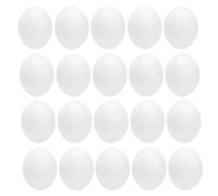 FONDOTIN 24 Œufs D'oiseau Factices en Plastique Blanc, Décoration Réaliste de Nids pour Perruches et Oiseaux Nicheurs, Observation Scientifique et Ornements Naturels, Lot de 24 Pièces