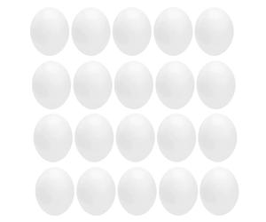 FONDOTIN 24 Œufs D'oiseau Factices en Plastique Blanc, Décoration Réaliste de Nids pour Perruches et Oiseaux Nicheurs, Observation Scientifique et Ornements Naturels, Lot de 24 Pièces