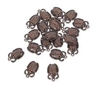 FONDOTIN 25 Pièces Lot de Breloques Scarabée Égyptien Vintage Métal pour Création de Bijoux DIY Pendentifs pour Colliers Bracelets Porte-clés et Accessoires Personnalisés