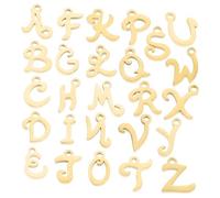 FONDOTIN 26pièces Lot De Pendentifs Lettres Alphabet Pour Créations Bijoux Diy Suspension Facile Formats à z