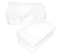 FONDOTIN 2pièces Boîte Lingettes Réutilisable Avec Couvercle Transparent Distributeur Pratique Ergonomique Pour Salle De Bain Et Voyage Rangement Compact Pour Lingettes Humides Et Mouchoirs