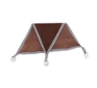 FONDOTIN 2pièces Hamac Suspendu pour Reptiles Maille Lit Léger pour Lézards Et Serpents Facile à Installer avec Ventouses Couleur Marron