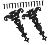 FONDOTIN 2pièces Lot De Charnières De Portail Robustes Fixation Style Rétro Silencieuses Et Flexibles Pour Portes Et Clôtures Bois Usage Extérieur Et Projets De Bricolage