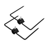 FONDOTIN 2pièces Piquets De Drapeau pour Mât De Jardin Extérieur Support De Parasol De Stabilisateur De Poteau Enterré pour Pelouse