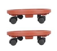 FONDOTIN 2pièces Support De Jardinière Plastique pour Plantes Pot De Balcon Support pour Pot De Fleurs avec Plateau à roulettes Fournitures pour De Fleurs
