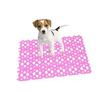 FONDOTIN 2pièces Tapis De Bain Antidérapant Maille pour Animaux De Compagnie Lot de Coussins Fonctionnels pour Chats Et Petits Chiens Rose Blanc