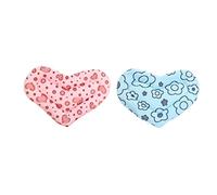 FONDOTIN 2pièces Tapis De Couchage Chaud pour Cobaye Et Petit Rongeur Tapis Doux pour Hamster Écureuil Et Hérisson Design Coeur