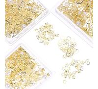 FONDOTIN 3 boîtes Set de Boîtes Flocons Art Ongulaire Décoratifs Multifonctions DIY pour Manucure Accessoires Paillettes Micro-billes pour Ongles Naturels et Faux Décoration Nail Art