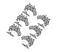 FONDOTIN 3 paires Stickers Yeux Temporaires Tissu Noir Autocollants Eyeliner Dentelle Facile à Appliquer pour Fêtes Carnaval Cosplay Mascarade