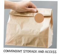 FONDOTIN 3 Pièces Autocollants Kraft Ronds Adhésifs pour Scellage D Étiquettes Thermiques Kraft Étiquettes Vierges Polyvalentes pour Bocaux Enveloppes et