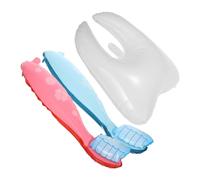 FONDOTIN 3 Pièces Ballons Géants Brosse à Dents et Dents pour Fête Denfants Décoration Thème Cartoon Facile à Gonfler Rose Bleu Blanc pour Anniversaire et Célébrations Dentition Garçon