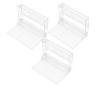 FONDOTIN 3 Pièces Boîte de Rangement Cassette Transparente Lot de Étuis Plastiques Audio Rétro avec Couvercle Organisateur de Bureau Compact et Portable
