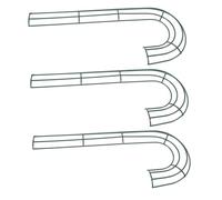 FONDOTIN 3 Pièces Cadre de Couronne de Noël en Fer Forgé Vert 30 CM X 12 Pouces Forme Canne à Sucre J pour Décoration Intérieure et Extérieure Support Floral Métallique Solide pour Fêtes