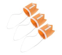 FONDOTIN 3 Pièces Couronne Anniversaire Garçon Fille Chapeau Séquins Confortable pour Photos Célébrations Garçon Fille Premier Anniversaire