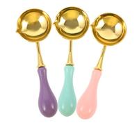 FONDOTIN 3 pièces Cuillère à Fondre Cire Vintage Alliage Aluminium Outil Résistant pour Cachet Cire Fusion Rapide pour Enveloppes DIY et