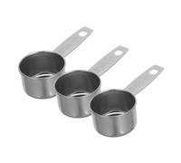 FONDOTIN 3 pièces Lot de Coupelles à Sauce Acier Inoxydable Bols à Condiments et Solides avec Cuillère Doseuse pour Cuisine Domestique et Professionnelle