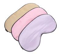 FONDOTIN 3 pièces Masques de Sommeil Soie Immitée Masques Occultants et Respirants Confort Optimal pour Sommeil Réparateur Couverture des Yeux pour Éliminer la Lumière Couleur Aléatoire