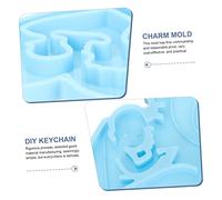 FONDOTIN 3 pièces Moule Silicone Porte Clés DIY Fête des Mères Silicone Antiadhésif pour Pendentifs Personnalisés Décoration et Facile à Nettoyer