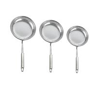 FONDOTIN 3 pièces Passoires Acier Inoxydable pour Cuisine Filtrage Rapide Dhuile et Eau Ustensiles pour Friture Hot Pot et Nouilles Poignées Séchage Suspendues