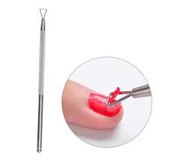 FONDOTIN 3 pièces Poussoir Cuticules Acier Inoxydable Double Embout Triangle et Rond Grattoir et Éplucheur pour Résidus Durs Outil Manucure pour Nettoyage et Modelage des Cuticules