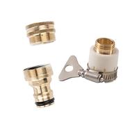 FONDOTIN 3 Pièces Set de Raccords Solides Haute Pression pour Tuyau Eau Connecteurs Femelles Universels pour Lavage Voiture et Arrosage Jardin Installation sans Outils