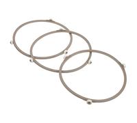 FONDOTIN 3 Pièces Support Plateau Rotatif pour Micro Ondes avec Roulettes Anneau de Support pour Plaque Pivotante Stable et Chauffage Uniforme pour Four à Micro Ondes Domestique