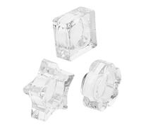 FONDOTIN 3 Pièces Verres Dappen Verre Pour Ongles Support Multifonctionnel Étoile Fleur Glace Porte Pinceaux Pour Nettoyage Mélange de Gel Polish Outils Manucure et DIY