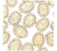 FONDOTIN 30 pièces Charms Ongles Vierge Alliage Décorations Nail Art Accessoires DIY pour Ongles Artificiels et Acryliques