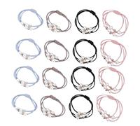 FONDOTIN 30 pièces Élastiques Cheveux Harajuku Style avec Perles Multicolores Anneaux Élastiques pour Queue de Cheval Accessoires Coiffure pour Femmes et Filles