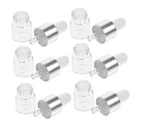 FONDOTIN 30 pièces Flacon Compte Gouttes Aluminium Électrolytique Lot de Bouteilles Transparentes avec Pipette pour Huiles Essentielles et Voyages Étanches et Réutilisables