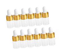 FONDOTIN 30 pièces Lot de Flacons Compacts Verre avec Pipette Précise pour Huiles Essentielles Rangement Étanche et Portable pour Voyages et